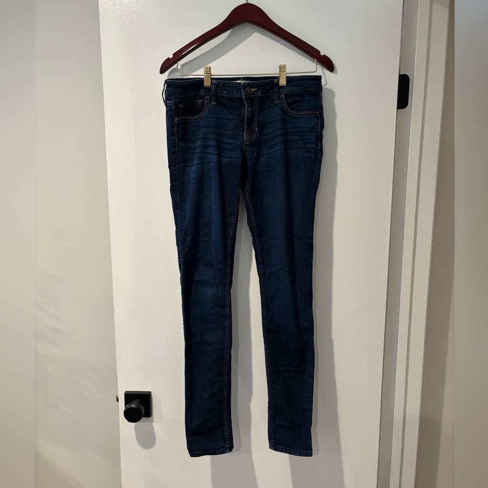 Hollister Women's Dark Blue Skinny Jeans